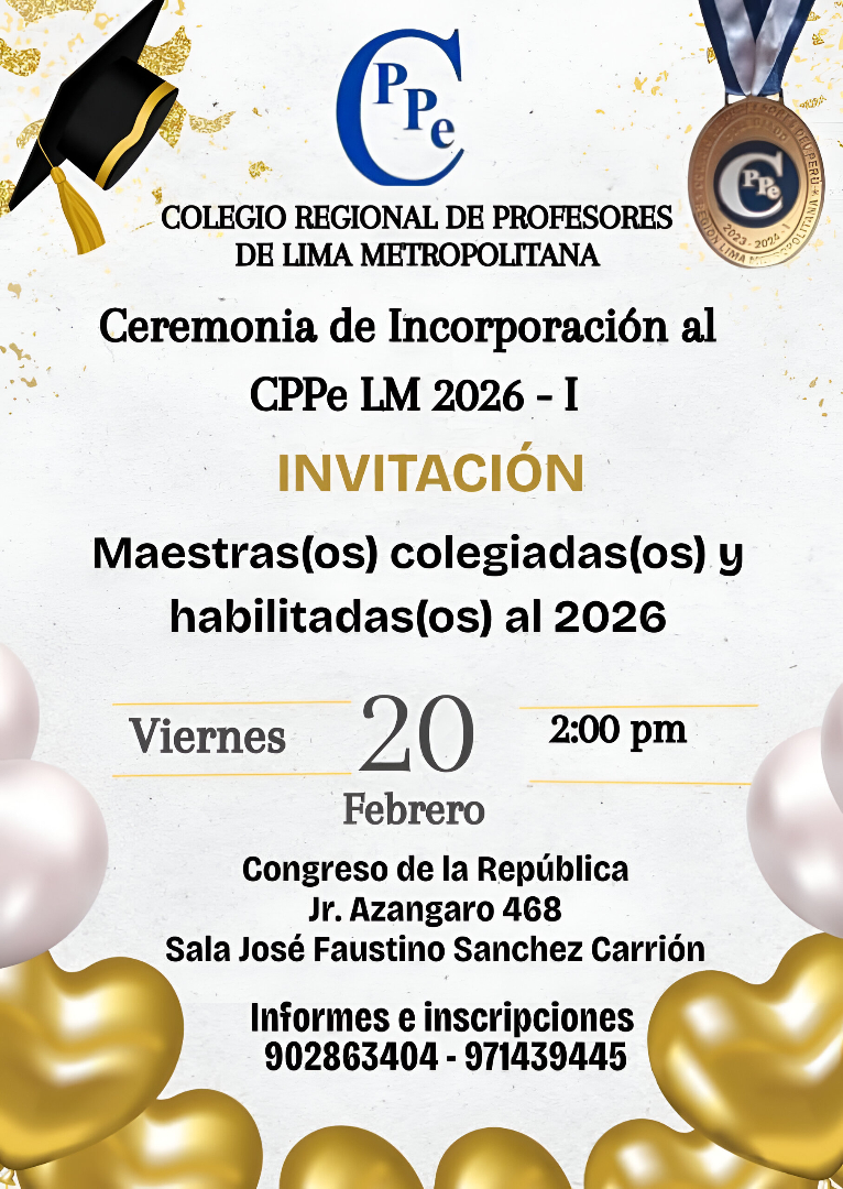 Ceremonia de Incorporación al CPPe LM 2026-I